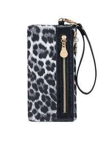 FOREVER MIYIN Minimalist Leopard Print Women Wallets, Multi Card Holder Wristlet Coin Purse, Large Capacity Passport Organizer Bags For Daily Travel Essentials - Multicolor - View 14