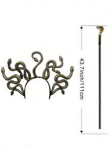 1pc Spooktacular Creations Cobra Snake Eye Scepter, Pharaoh's Wand, Wizard Staff, Costume Accessory, Egyptian Style, Halloween, Cosplay, Stage Performance - Multicolor - View 15