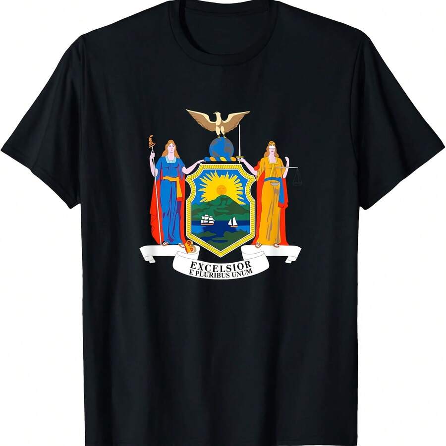 New York State Flag T-Shirt - Shape - View 1