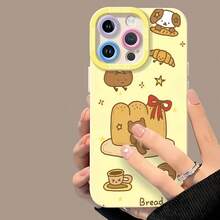 Funda para móvil con un bonito diseño de pan y café, compatible con Samsung, Apple, VIVO, OPPO, , Transsion, ,  y Honor. Fabricada en TPU, ofrece protección contra golpes y caídas. Un regalo ideal para familiares y amigos. - Blanco - Ver 4