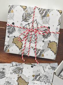 Christmas White Christmas Tree Pattern Tissue Paper, 50.8 Cm X 35.56 Cm Gift Wrapping Paper, Suitable For Christmas Weddings, Valentine'S Day Gifts, Birthday Gift Packaging, Bouquet Packaging, Gift Bag Filling, And Party Gifts - Christmas Tree - View 2