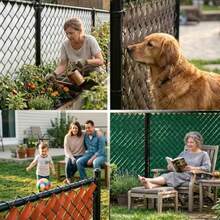 Chain Link Fence Privacy Tape 250 Feet 40 SqFt () For Gardening, Outdoor Wall, Balcony, Patio, Yard, Injury Prevention, Safety Fence Cover For Dog, Other Pet Hedge Slats - Obsidian Black - View 6