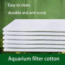 4PCS High Density Aquarium Filter Cotton, High Density Water Purification White Cotton, Durable And Reusable, Universal Water Purification Cotton - Filter Media & Consumables - View 1