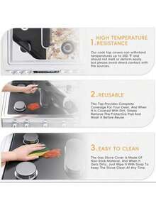 1pc Gas Stove Burner Cover, Stove Top Protector Pad, Suitable For Samsung Gas Stove, Reusable, Non-Stick, Easy To Clean, Kitchen Cooking Accessory - Multicolor - View 6