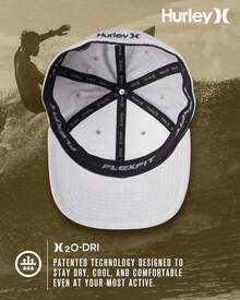 Hurley Men's Baseball Cap - Stretch Fit Lightweight Curved Bill Icon Weld Fitted Baseball Hat For Men (Sizes: S-M, L-XL) - 灰色 - 查看 3