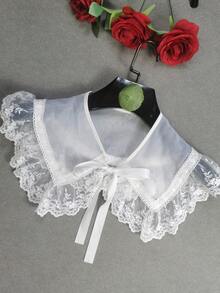 1件女款多色精緻刺繡手工重工純色波希米亞風聚酯纖維運動衫 秋冬新款假領時尚衛衣 - 彩色 - 查看 13