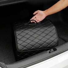 1 pieza Caja organizadora para maletero de coche de gran capacidad, bolsa de almacenamiento multifuncional para herramientas, organizador plegable de cuero PU para almacenamiento de emergencia - caja de almacenamiento - Ver 10