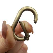 HSDOUBLE 5pcs Oval Metal Spring Hook Keychains, Suitable For Keyring Lanyards, Pet Collar Buckles, Wallet Keyring Replacement Parts - 5pcs - View 3