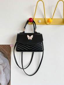 Tas Tangan Wanita Modis Gaya Baru Retro Serbaguna Tas Selempang Tas Bahu Bertekstur - Hitam - View 7