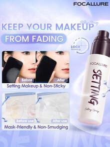 FOCALLURE 65ml Perfect Long-Lasting Setting Spray, Ultra-Fine Mist Non-Sticky, Hydrating Oil-Control, Sweat-Resistant Smudge-Proof Non-Drying Non-Sticky, Suitable For Multiple Occasions, Skin-Friendly Formula, Daily Makeup Essential - 65ml - View 3