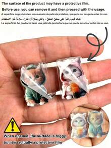 2/4/8 قطع واقي كابل الشحن بتصميم قطة كرتونية، واقي لطيف وأنيق مقاوم للعض، مصنوع من مادة الأكريليك، يحمي رأس الشحن وسماعات الأذن وكابلات الهاتف من الانكسار، يطيل عمر كابل البيانات، متوافق مع كابلات Type-C/Apple 20W، مناسب لسلسلة Apple 17/16/15 وطرازات أخرى - متعدد الألوان - مشاهدة 4
