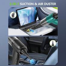 1pc Portable Handheld Mini Vacuum Cleaner, Cyclone Suction, Multi-Function Cordless Dust Removal Blower, Suitable For Office/Home/Car, USB Rechargeable Lithium Battery, 2000mAh, Includes Accessory Kit And Cloth Filter - Handheld - View 7