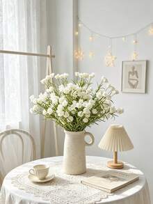 1/3/6pcs Artificial Mini Rose Bouquet, Realistic DIY Foam Flower Decoration, Suitable For Valentine's Day Gift, Wedding Bouquet/Centerpiece, Outdoor Party Backdrop, Indoor/Tabletop, Garden/Potted Plant Decoration, Birthday Graduation Gift, Etc. - White - View 7