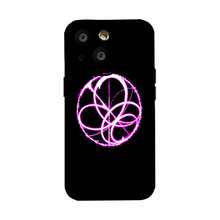 Pink Magic Circle Theme Phone Case. Compatible With Apple, , , And Honor Phones. Made Of TPU Silicone, They Offer Protection Against Bumps And Drops. - Black - View 1