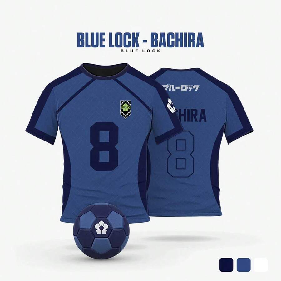Nagi 3D Printed Anime Blue Lock Soccer Jersey For Men And Women, Short Sleeve, Sporty Style, Y2k, Harajuku, Cosplay. - L50324094644 - 查看 1