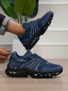 Men's Sports Shoes, Men's, 2026 New Men's Shoes, Men's Casual Shoes, Low-Top Lace-Up Men's Shoes, Fashionable & Unique Men's Shoes, Men's Jogging Shoes - Blue - View 3