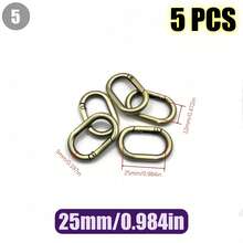 HSDOUBLE 5pcs Oval Metal Spring Hook Keychains, Suitable For Keyring Lanyards, Pet Collar Buckles, Wallet Keyring Replacement Parts - 5pcs - View 22