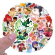 55pcs Bakery Themed Cute Cookie Figure Sticker Set, Anti-Fade Waterproof Decor Decals, Reusable Self-Adhesive Stickers For Phone Case, Backpack, Suitcase, Party Favors, Fan Gathering & Bulk Craft Giveaways. - Multicolor - View 4