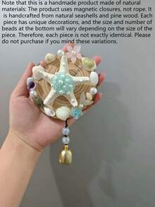 1件手工旋轉海星風鈴(不含繩子),適合庭院與海灘居家裝飾,旋轉貝殼吊掛鈴飾,鄉村風海洋風鈴,戶外花園陽台門廊裝飾,夏季居家裝飾禮物 - a - 查看 12
