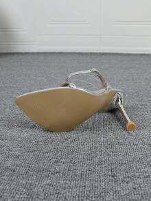 2026 Spring/Summer Fashion High Heel Pointed Toe Single Strap Sandals - Silver - View 4