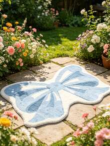 1pc Pink Bow Pattern Doormat, Decorative Carpet, Bedroom Decor, Small Rug, Carpet, Home Decor, Living Room Carpet, Small Living Room Rug, Bedroom Rug, Living Room Home Decor, Outdoor Rug, Washable Carpet - Multicolor 5 - View 2