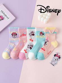 Disney 10/5/1雙正版迪士尼襪圖案嬰兒網眼鏤空中筒襪，適合夏季穿著。可愛卡通設計，時尚可愛的迪士尼嬰兒夏季襪。透氣吸濕，休閒多功能，時尚卡通圖案襪，適合嬰兒、禮品與日常使用。 - 彩色 - 查看 10