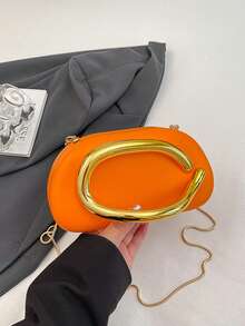 Tas Clutch Kulit PU Merah Anggur, Tas Tangan Modis untuk Hari Valentine, Pilihan Hadiah yang Dipersonalisasi, Aksesori Fashion yang Cocok untuk Berbagai Acara - Burnt Orange - View 5
