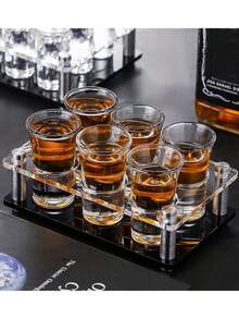 6/12/24 Holes Shot Glass Holder Bar Acrylic Shot Glasses Serving Wine Glass Cup Serving Tray Cups Organizer Shot Glass Display Bar Counter Tools - View 1