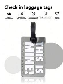 1pc Random 3PCS Fashion Minimalist Premium Anti-Loss Travel Luggage Quick Identification Tag, Minimalist Fashion Letter Pattern Luggage Tag, Lightweight Suitcase Tag, Travel Accessory, Suitcase Identification Pendant, Airplane Boarding Pass, Travel Carrying Identification Tag - Multicolor - View 4