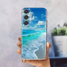 Phone Case: Beachscape Design, Simple And Fresh, Suitable Case For Samsung Galaxy A02 A03S A04 A05S A06 A13 A14 A15 A16 5G A21S A22 A23 A24 A25 A26 A32 A34 A35 A36 A50 A52 A53 A54 A55 A56 A73 S21 Ultra S22 Plus S23+ S24 FE S25 Edge S48 Cartoon - 無色 - 查看 2
