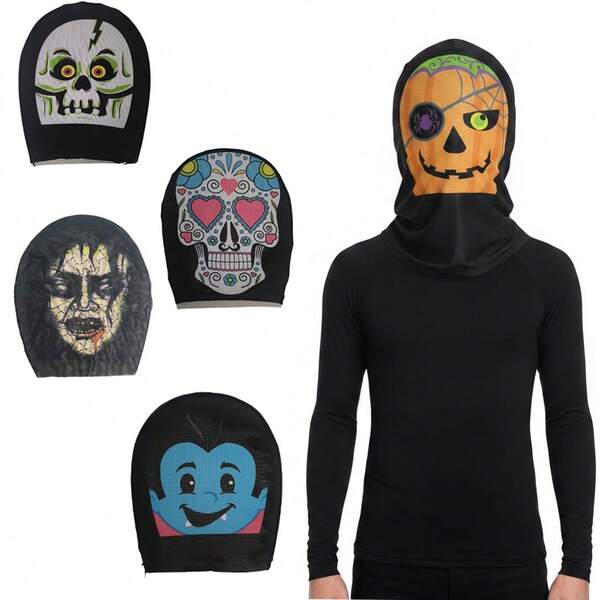 1pc Party Mask - Elastic Breathable Party Mask, Suitable For Role Play, Costume Party And Daily Outings - Fun Creative Gift, Face Decoration, Social Gathering Accessory Halloween