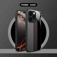 24h Versand aus DE/FR/ES – Business-Textur Schwarz-Grau Streifenmuster Gehärtetes Glas Schwarze Basis Kreative Mode Einfach Hohes Erscheinungsbild Business Mädchen Schutzhülle Stoßfest Stoßabsorbierend Für IPhone 17 16 15 14 13 12 11 Pro Pro Max Plus & Galaxy S21 S22 S23 S24 S25 S26 Ultra, Geburtstagsgeschenk Für Business Frauen Mädchen Business Stil Liebhaber Streifenmuster Liebhaber Minimalistischer Stil Liebhaber - 1 Stück Bildfarbe - Übersicht 9