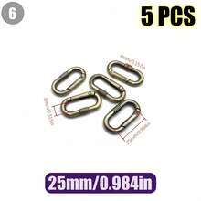 HSDOUBLE 5pcs Oval Metal Spring Hook Keychains, Suitable For Keyring Lanyards, Pet Collar Buckles, Wallet Keyring Replacement Parts - 5pcs - View 24