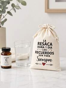 10pcs Beige Drawstring Gift Bags For Spanish Wedding Parties - Ideal For Hangover Recovery Supplies & Post-Party Kit Packaging, Reusable & Durable - Multicolor - View 2