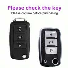 TRTY Folding Key Cover Fashionable And Durable Protective Key Case, Premium Soft TPU 361° Full Protection, Compatible With Volkswagen Jetta Beetle Tiguan Passat Golf MK6 Polo 3-Button, Ideal Holiday And Birthday Gift - Beetle Key Cover - View 4
