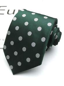 1pc Polka Dot Hand-Tied Unisex Tie, Suitable For Business Casual, Streetwear, Daily Wear, Personalized Party, Gift - Multicolor - View 3