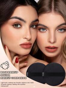 2/6/48Pcs Complete Black Beauty Kit, 32 Multi-Functional Makeup Brushes, Assorted Makeup Sponges, Multi-Style Powder Puffs And Brush Cleaner, Multipurpose Tools For Makeup Application - Black - View 9