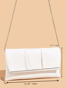 Women's Handbag, Fashion Handbag, Evening Bag, Portable Makeup Bag, Wallet-Style Handbag, Perfect For Business Travel Or Daily Use. This Bag Comes With A Detachable Shoulder Strap, Suitable For Weddings, Balls, Parties And Various Holiday Gatherings, Also A Great Gift Choice. - White - View 8