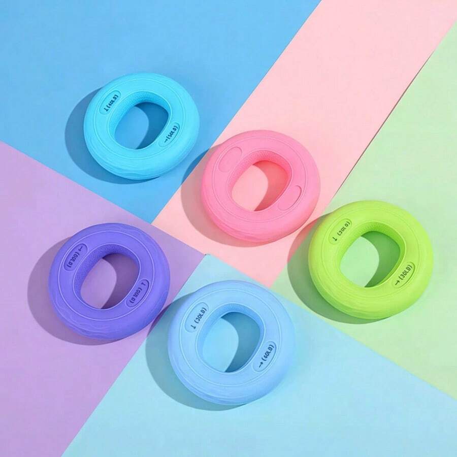 Dual-Resistance Professional Grip Ring, Hand And Arm Strength Trainer, Silicone Hand Exerciser And Palm Massager - Multicolor - View 1