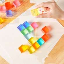 Light & Shadow Acrylic Colorful Window Blocks, Children's Color Enlightenment Cognitive Training Creative Building Blocks Toy - Multicolor - View 7