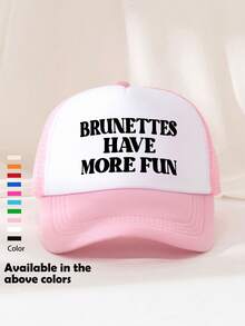 1pc Unisex Spring/Autumn Printed Decorative Fun Sponge Mesh Trucker Baseball Cap Dad Hat, Suitable For Daily Use, Travel, Hiking, Climbing And Matching Outfits - Multicolor - View 11