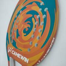 W®CAMEWIN 新款板式網球拍 沙灘網球拍 50%碳纖維 戶外運動網球拍 EVA發泡內芯 通用球拍 男女成人適用 新幾何圖案 表面粗糙 送禮用 附網球拍袋 - 橘色 - 查看 6