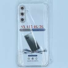Galaxy 透明氣墊防震手機殼 1.5mm 加厚四角氣囊 鏡頭加高保護 TPU 軟殼 - 無色 - 查看 140