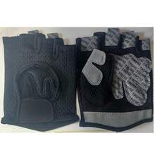 1 Pair Full Palm Weightlifting Gloves, Gym Gloves, Suitable For Gym, Cycling, Workout, Ultra-Lightweight, Unisex. - Black - View 7