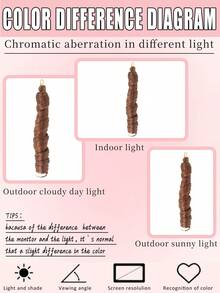 Loose Wave Spiral Curl Braiding Hair Extensions, High Temperature Ombre Pre Stretched Synthetic Crochet Hair - 彩色 - 查看 8