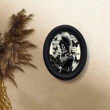 1pc 3D Black No-Drill Photo Frame, Gothic Oval Photo Frame, Suitable For Home Decor, Office Decor, Holiday Decor - 8 - View 8
