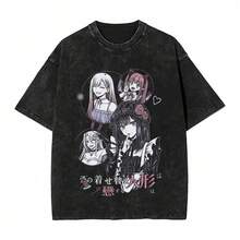 My Dress Up Darling Marin Kitagawa T-Shirt, Hip Hop Style, Washed, Harajuku, Vintage, For Men And Women, Summer Urban Clothing - 黑色 - 查看 1