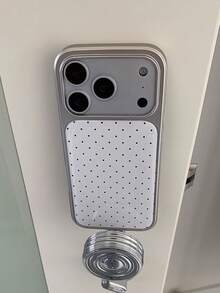 極簡白色波點銀邊女孩美學韓系Ins博主小眾設計電鍍手機殼保護套 適用於 iPhone 17 Pro Max/16/15/14/13 - 銀色 - 查看 4