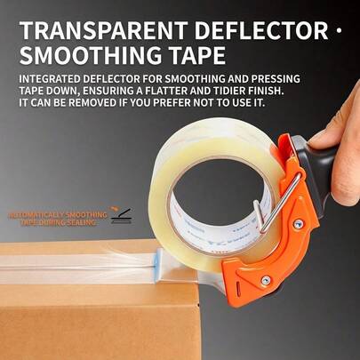 1pc Tape Gun Tape Cutter Tape Dispenser, Metal Packaging Tape Dispenser Gun Box Sealer, Suitable For Home And Warehouse Box Sealing, Office And School Supplies/Tape, Adhesives And Fasteners/Tape Cutter, Carton Sealer, Express Box Sealer, Tape Dispenser, Tape Dispenser, Packaging Tape Dispenser, Tape Gun, Tape Holder, Packaging Tape Dispenser