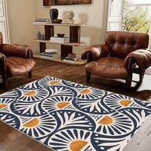 1 pieza, Alfombra con estampado de girasol geométrico bohemio, estilo artístico fresco para decoración del hogar - Lavable y fácil de limpiar, adecuada para sala de estar, dormitorio, cocina, estudio, entrada, lavandería, regalo de decoración del hogar; Alfombra de sala de estar: Alfombra de sala de estar, Alfombra, Alfombra de área de sala de estar, Alfombra de área pequeña, Tapete, Decoración del hogar, Alfombra de sala de estar grande, Decoración del hogar de sala de estar, Decoración de la habitación, Alfombra lavable - Multicolor - Ver 2